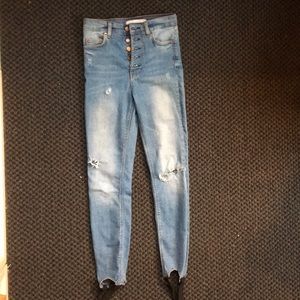 High waisted jeans zara